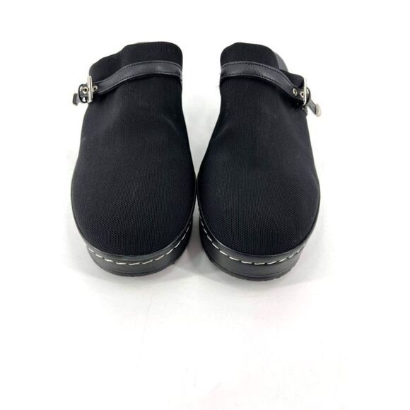 DONALD J PLINER RANAS 4 Black Textile Platform Wedge Mules Slides size 7.5 - Picture 2 of 10